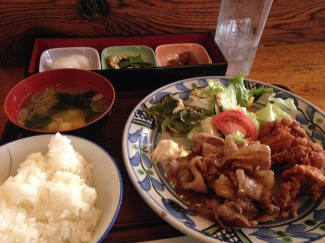 味翔 生姜焼きと鳥から定食
